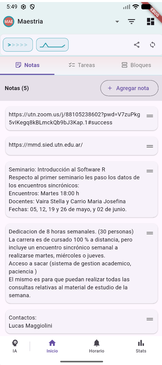 Add notes to activity